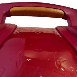 Pre Owned Louis Vuitton Red Monogram Vernis Pegase 45 Suitcase Bag