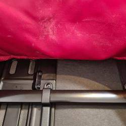 Pre Owned Louis Vuitton Red Monogram Vernis Pegase 45 Suitcase Bag