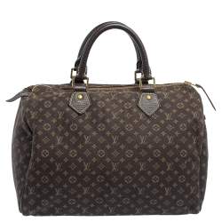 مملوكة مسبقًا حقيبة لوي فيتون "سبيدي 30" ميني لين كانفاس مونوغرامي  فحمي