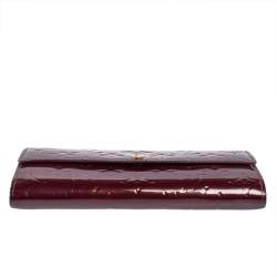 Pre Owned محفظة لوي فيتون سارا جلد لامع مونوغرامي بنفسجي