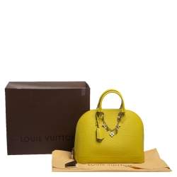 Pre Owned Louis Vuitton Pistache Epi Leather Alma MM Bag