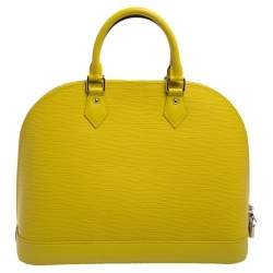 Pre Owned Louis Vuitton Pistache Epi Leather Alma MM Bag