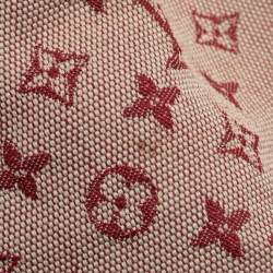 Pre Owned Louis Vuitton Cherry Red Monogram Mini Lin Canvas Noelie Bag