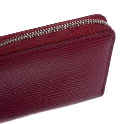 مملوكة مسبقًا محفظة عملات معدنية لوى فيتوى سحاب جلد إيبى فوشيا 