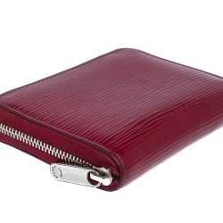 مملوكة مسبقًا محفظة عملات معدنية لوى فيتوى سحاب جلد إيبى فوشيا 