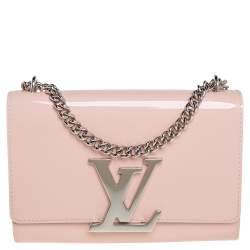Louis Vuitton Rose Ballerine Patent Leather Chain Louise MM Bag Louis  Vuitton