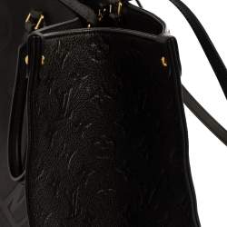Pre Owned Louis Vuitton Black Monogram Empreinte Leather Onthego GM Bag