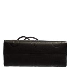 Pre Owned Louis Vuitton Black Monogram Empreinte Leather Onthego GM Bag
