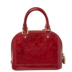 Pre Owned Louis Vuitton Pomme D’amour Monogram Vernis Alma BB Bag