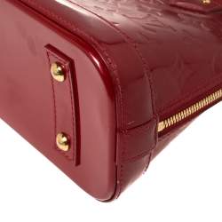 Pre Owned Louis Vuitton Pomme D’amour Monogram Vernis Alma BB Bag