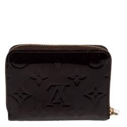 Pre Owned حافظة عملات معدنية لوى فيتون سحاب فيرنيه مونوغرامى عنابية