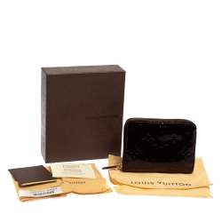 Pre Owned حافظة عملات معدنية لوى فيتون سحاب فيرنيه مونوغرامى عنابية