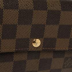 مملوكة مسبقًا Louis Vuitton Damier Ebene Coated Canvas Sarah Wallet