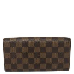 مملوكة مسبقًا Louis Vuitton Damier Ebene Coated Canvas Sarah Wallet