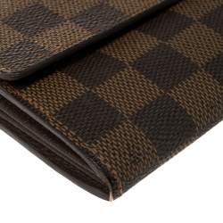 مملوكة مسبقًا Louis Vuitton Damier Ebene Coated Canvas Sarah Wallet