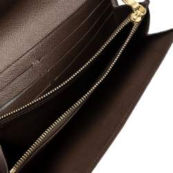 مملوكة مسبقًا Louis Vuitton Damier Ebene Coated Canvas Sarah Wallet