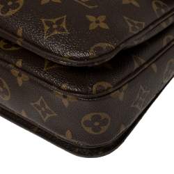 Pre Owned Louis Vuitton Monogram Canvas Pochette Metis Bag
