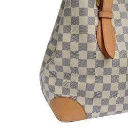 مملوكة مسبقًا Louis Vuitton White Damier Azur Canvas Hampstead MM Bag