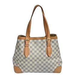 مملوكة مسبقًا Louis Vuitton White Damier Azur Canvas Hampstead MM Bag