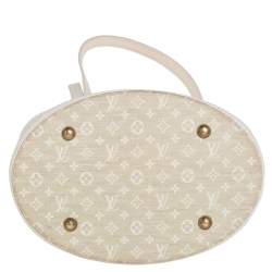 Pre Owned Louis Vuitton Dune Monogram Mini Lin Canvas Bucket PM Bag