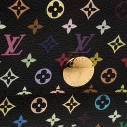 مملوكة مسبقًا Louis Vuitton Black Monogram Multicolore Canvas Sarah Wallet