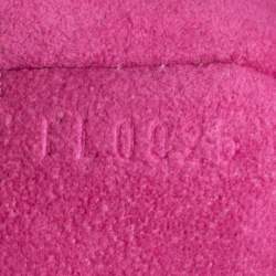 Pre Owned Louis Vuitton Fuchsia Monogram Denim Baggy PM Bag