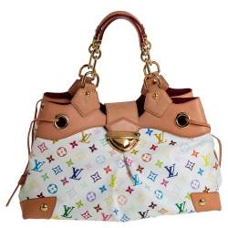 Pre Owned حقيبة لوي فيتون ارسولا كانفاس مونوغرامي متعددة الألوان بيضاء
