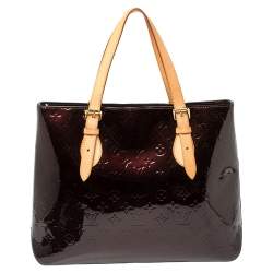 Pre Owned Louis Vuitton Amarante Monogram Vernis Brentwood Bag