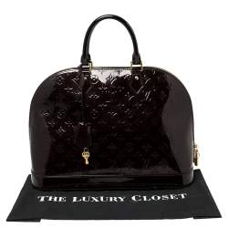 مملوكة مسبقًا Louis Vuitton Amarante Monogram Vernis Alma GM Bag