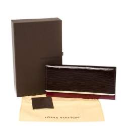 Pre Owned محفظة لوي فيتون فلور جلد إيبي أحمر/بني