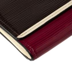 Pre Owned محفظة لوي فيتون فلور جلد إيبي أحمر/بني