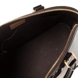 مملوكة مسبقًا حقيبة لوي فيتون ألما جلد لامع مونوغرامي أحمر داكن