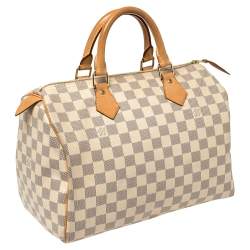 Pre Owned Louis Vuitton Damier Azur Canvas Speedy 30 Bag
