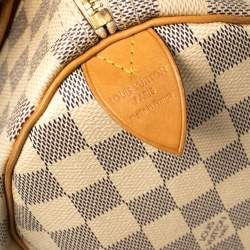 Pre Owned Louis Vuitton Damier Azur Canvas Speedy 30 Bag