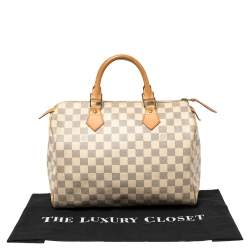 Pre Owned Louis Vuitton Damier Azur Canvas Speedy 30 Bag
