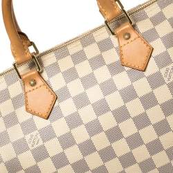 Pre Owned Louis Vuitton Damier Azur Canvas Speedy 30 Bag