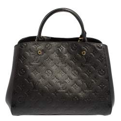 مملوكة مسبقًا Louis Vuitton Black Monogram Empreinte Leather Montaigne MM Bag