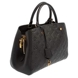 مملوكة مسبقًا Louis Vuitton Black Monogram Empreinte Leather Montaigne MM Bag