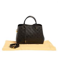 مملوكة مسبقًا Louis Vuitton Black Monogram Empreinte Leather Montaigne MM Bag