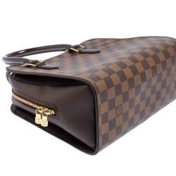 Pre Owned Louis Vuitton Damier Ebene Canvas and Leather Triana Bag