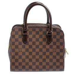 Pre Owned Louis Vuitton Damier Ebene Canvas and Leather Triana Bag