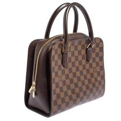 Pre Owned Louis Vuitton Damier Ebene Canvas and Leather Triana Bag