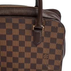 Pre Owned Louis Vuitton Damier Ebene Canvas and Leather Triana Bag