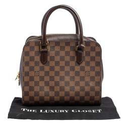 Pre Owned Louis Vuitton Damier Ebene Canvas and Leather Triana Bag