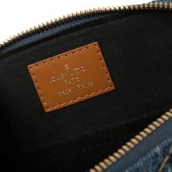 مملوكة مسبقًا Louis Vuitton Blue Denim and Monogram Leather Alma BB Satchel