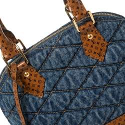 مملوكة مسبقًا Louis Vuitton Blue Denim and Monogram Leather Alma BB Satchel