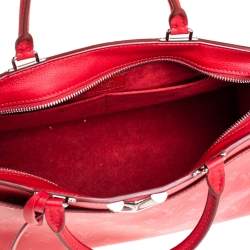 Pre Owned Louis Vuitton Rubis Monogram Cuir Plume Very Zipped Bag
