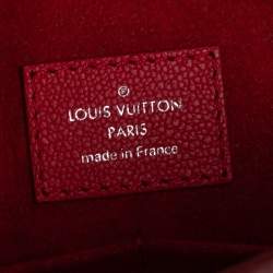 Pre Owned Louis Vuitton Rubis Monogram Cuir Plume Very Zipped Bag
