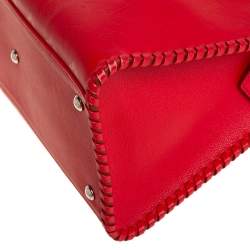 Pre Owned Louis Vuitton Rubis Monogram Cuir Plume Very Zipped Bag