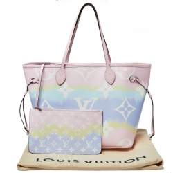 Pre Owned Louis Vuitton Pastel Tie Dye Monogram Canvas Neverfull Escale MM Bag